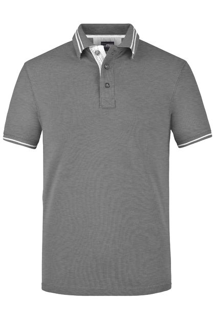 Сива мъжка риза от пениран памук С671-2