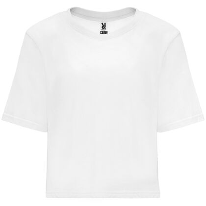 Къса бяла тениска за жени С1894-4