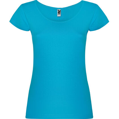 Светло синя дамска тениска с широко деколте С1155-5
