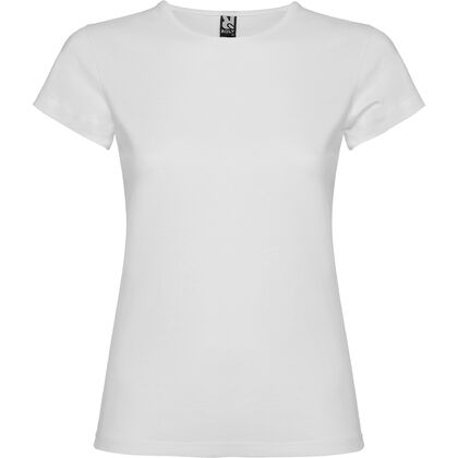 Дамска бяла тениска от памук и ликра С667-3