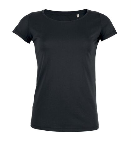 Черна дамска тениска от Био памук С1149-2