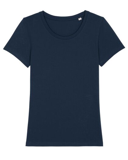 Органична дамска тениска в тъмно синьо С1064-2