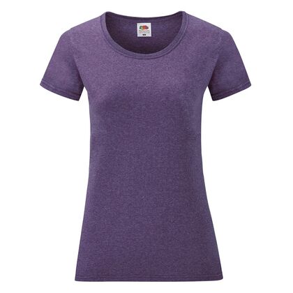 Дамска тениска в цвят лилав меланж С25-24
