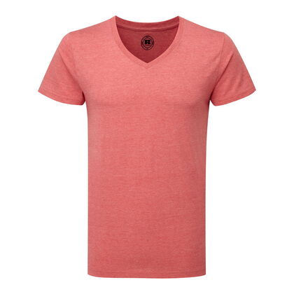 Елегантна тениска в червен меланж С65-6