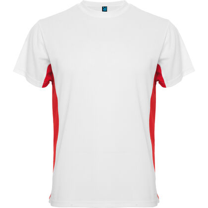 Бяло червена спортна тениска за мъже С277-4
