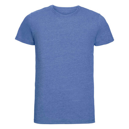Елегантна мъжка тениска в светло син меланж С465-3