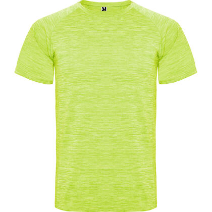 Меланжирана мъжка тениска в светло зелено С1482-5