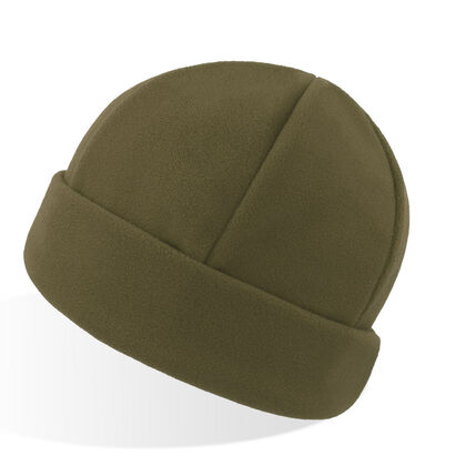 Топла поларена шапка в цвят олива С2738-1