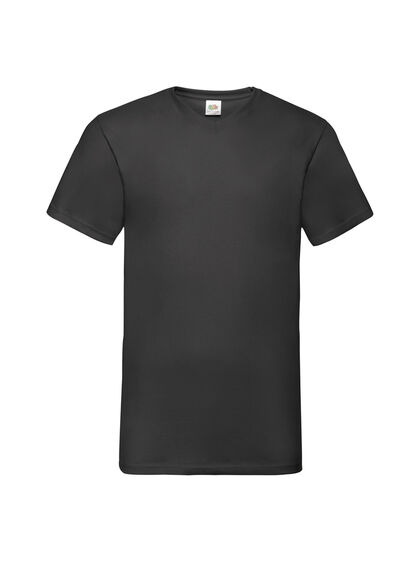 Черна мъжка тениска с остро деколте С103-2