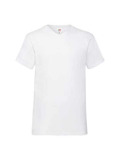 Бяла тениска с остро деколте С103-4