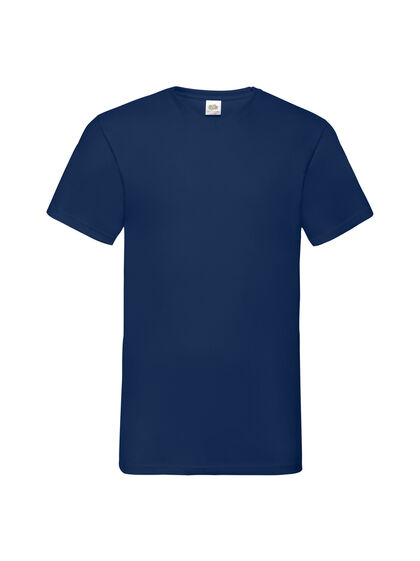 Тениска с остро деколте в тъмно синьо С103-7