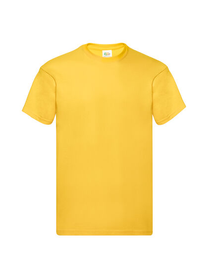 Мъжка обикновена тениска в цвят слънчоглед С74-4