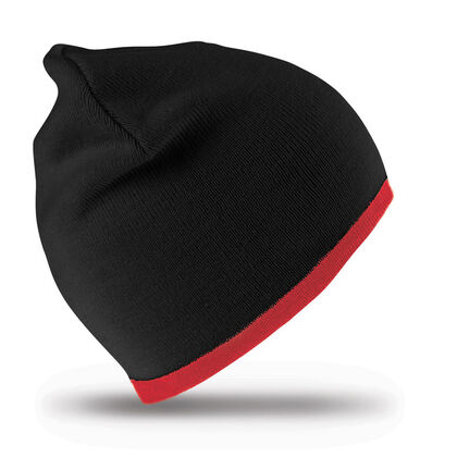 Двулицева шапка в черно и червено С2332-5