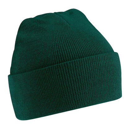 Плетена шапка в тъмно зелено С1937-2