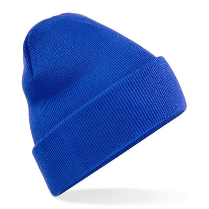 Плетена шапка есен зима в синьо С1937-3
