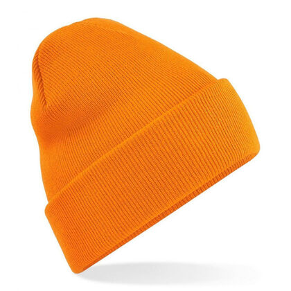 Плетена шапка есен зима в оранжево С1937-4