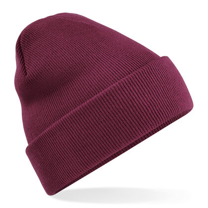 Плетена шапка цвят бургунди С1937-6