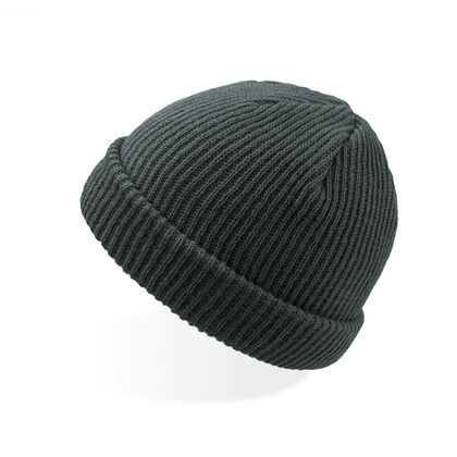 Топла рипсена шапка в цвят графит С2671-2