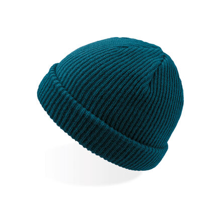 Топла рипсена шапка в цвят тюркоаз С2671-5