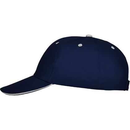 Тъмно синя шапка с контрастен ръб С311-4