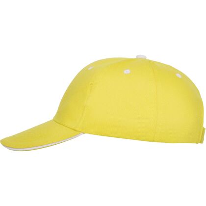 Жълта шапка с контрастен ръб С311-6