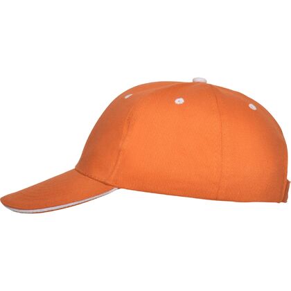 Оранжева шапка с контрастен ръб С311-10