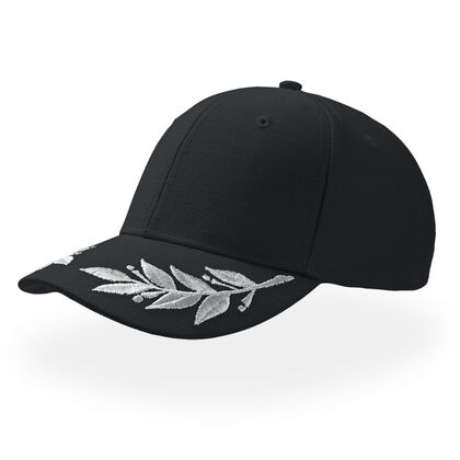 Черна шапка с бродерия С2654-1