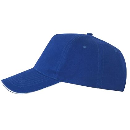 Синя шапка с козирка тип сандвич С2015-4