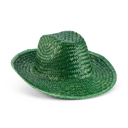 Сламена шапка в тъмно зелено С181-2