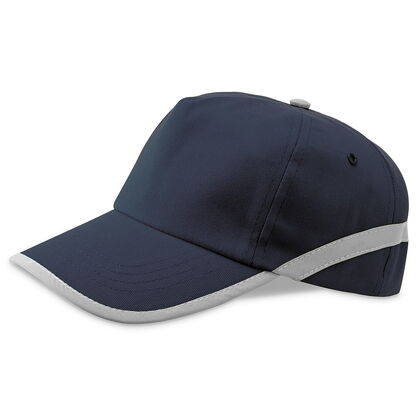 Синя шапка със светлоотразителна лента С132-4
