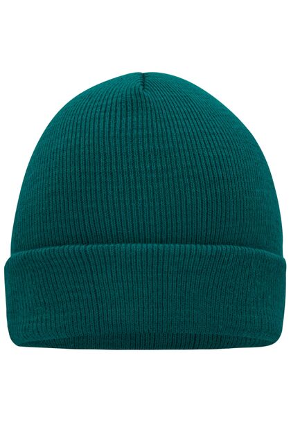 Плътна плетена шапка в тъмно зелено С795-2