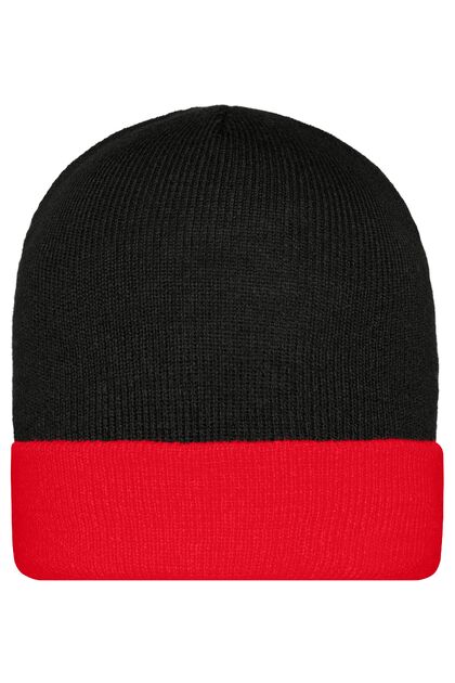 Двуцветна плетена шапка С966-1