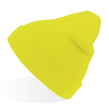 Класическа зимна шапка в неоново жълто С2659-19