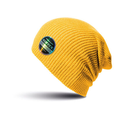 Двуслойна плетена шапка в цвят слънчоглед С994-4