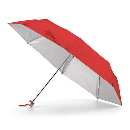 Компактен тройносгъваем чадър в червено С280-5