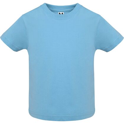 Памучна бебешка тениска в бебешко синьо С1436-9