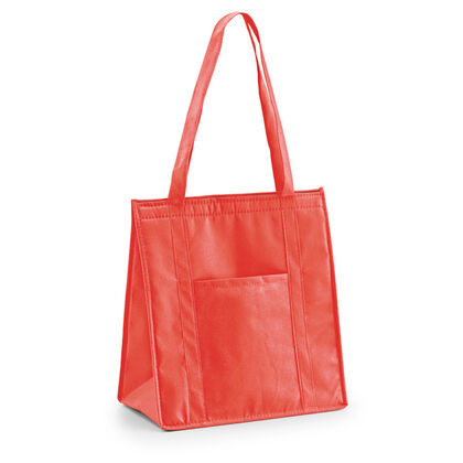 Хладилна пазарска чанта в червено С614-2