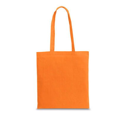 Оранжева памучна чанта с дълги дръжки С574-2