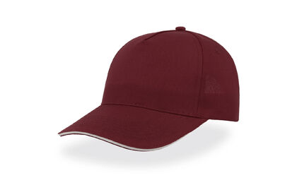 Тънка шапка с козирка в цвят бургунди С2646-7