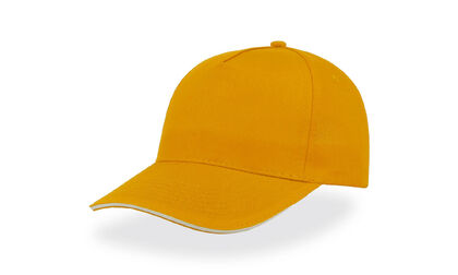 Тънка жълта шапка с козирка С2646-8