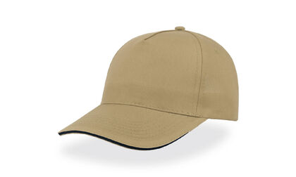 Тънки шапка с козирка в цвят каки С2646-11