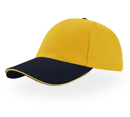 Жълта шапка с тъмно синя козирка С2658-6