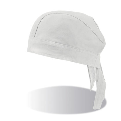 Бяла кърпа за глава тип шапка С2667-1