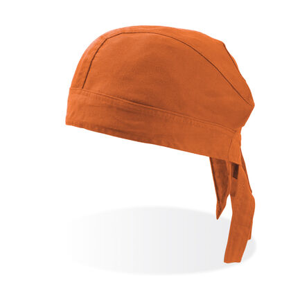 Оранжева кърпа за глава тип шапка С2667-3
