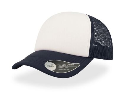 Прохладна шапка бяло на тъмно синьо С2683-2