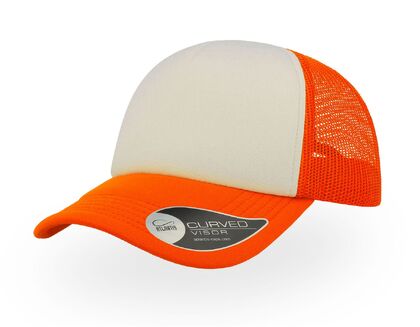Прохладна шапка бяло на оранжево С2683-7