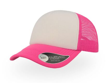 Прохладна шапка бяло на розово С2683-8