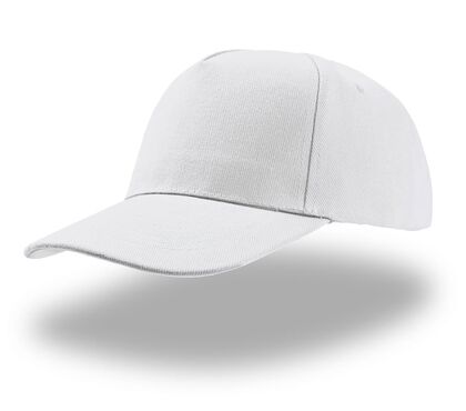 Бяла памучна шапка с козирка С2686-3