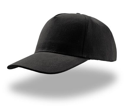 Черна памучна шапка с козирка С2686-1