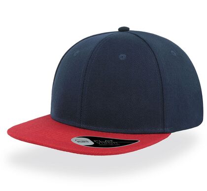 Синя шапка с червена права козирка С2742-8